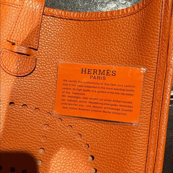 Hermes Taurillon Clemence Evelyne Orange - Picture 6 of 12